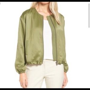 NWT Classiques Entier Olive Green Bomber Jacket